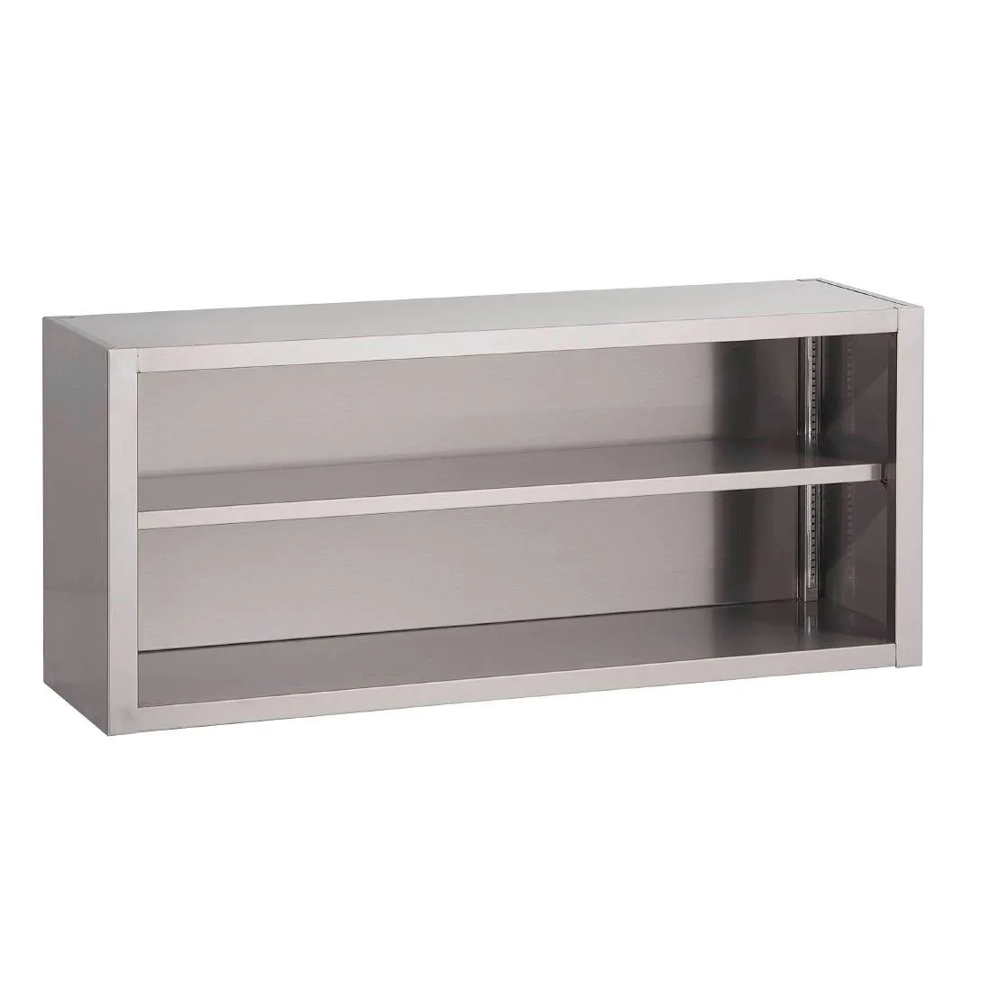Offener Wandhängeschrank aus Edelstahl - B 1400 x T 400 mm