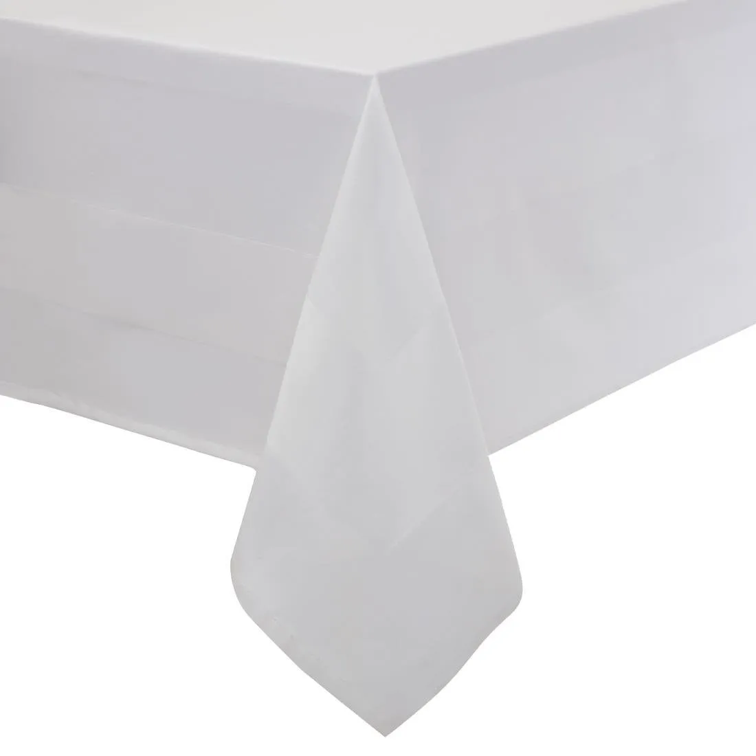 Weiße Tischdecke aus Satinband 1140 x 1140 mm