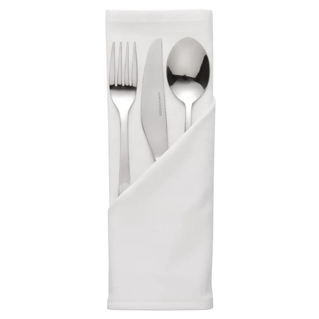 Weiße Polyester-Servietten - Packung mit 10