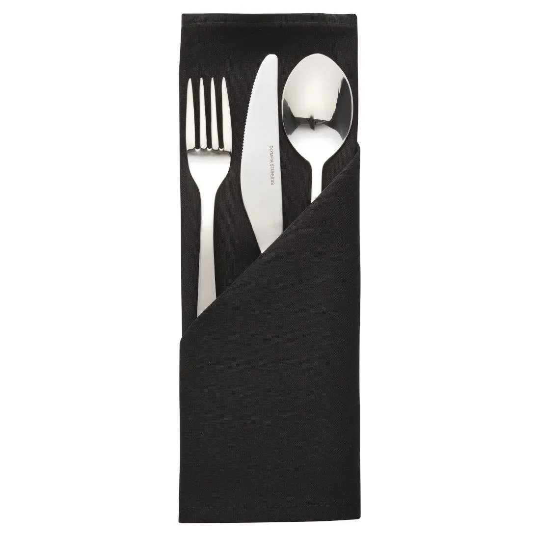 Schwarze Polyester-Servietten - Packung mit 10