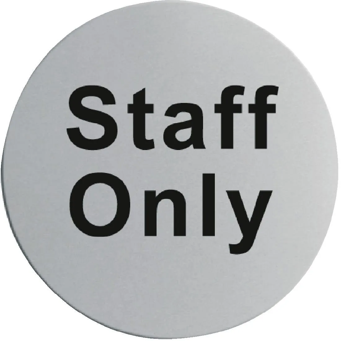 Türschild aus Edelstahl "Nur für Personal"