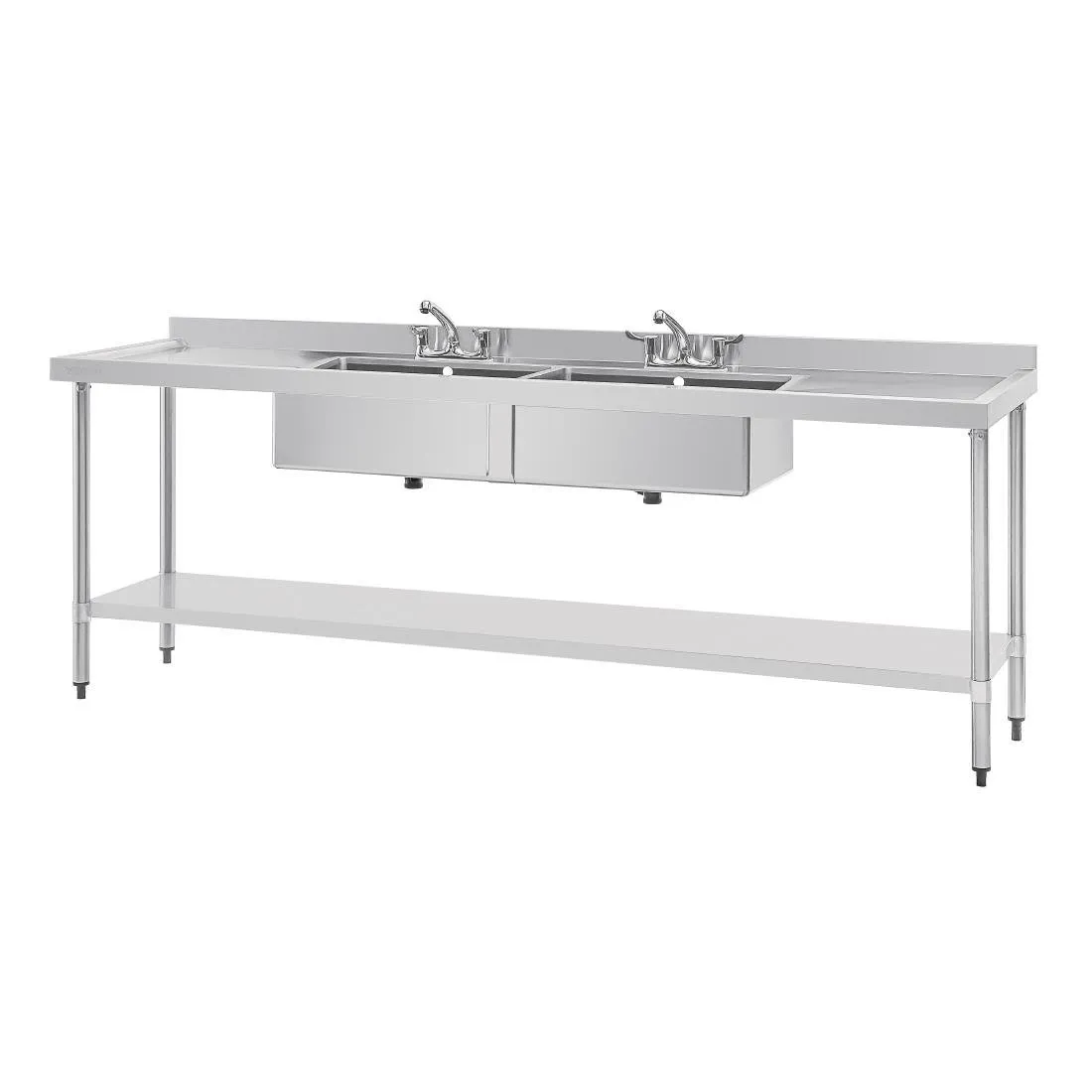 Edelstahlspüle - L 2400 x T 600 mm