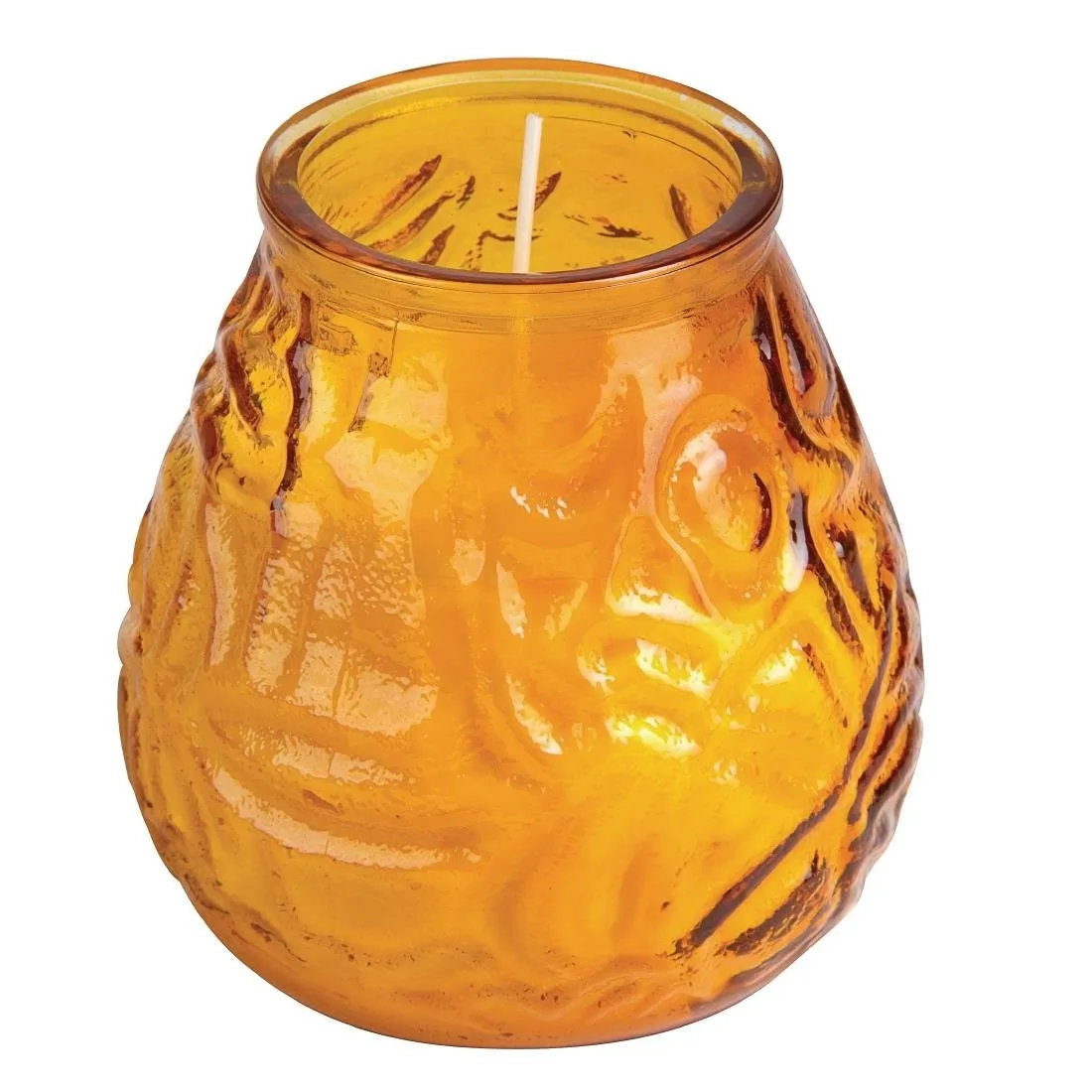 Venezianische Kerzen Bolsius Low Boy Amber 75 H - Packung mit 12