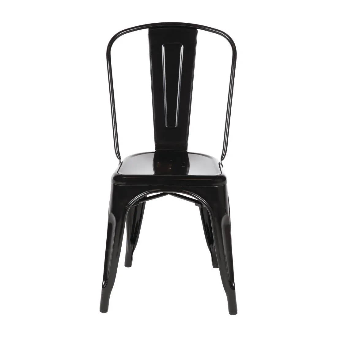 Bistrostühle aus Stahl - Schwarz - 4er-Set