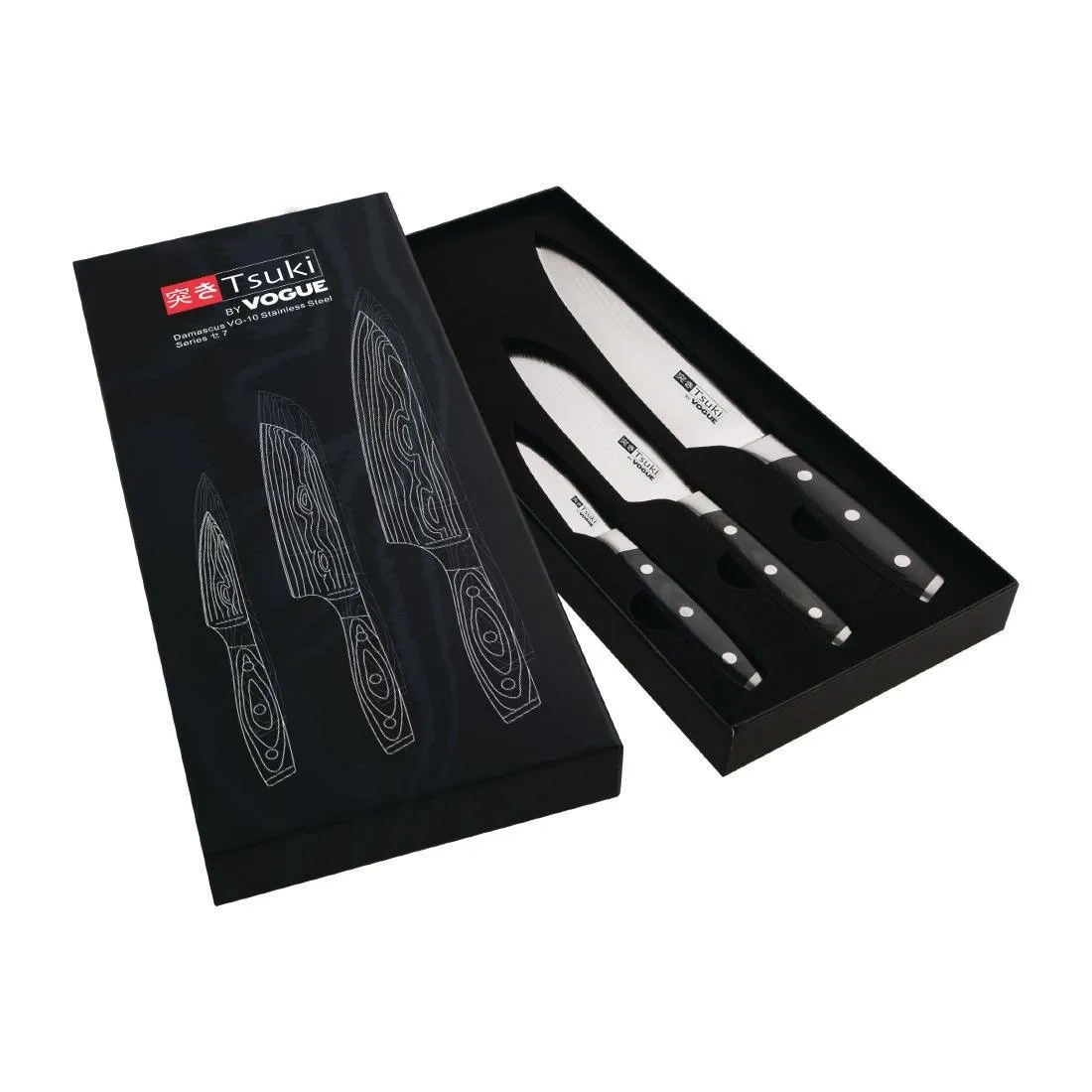 Geschenkset 3 Messer Tsuki Serie 7