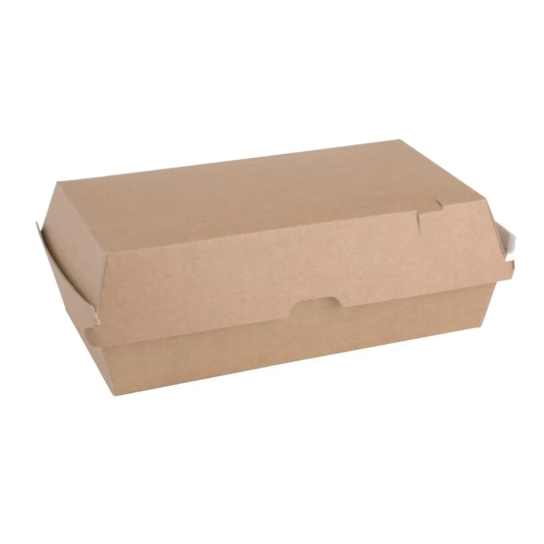 Große Kompostierbare Boxen mit Scharnierdeckel 204 mm - Packung mit 100