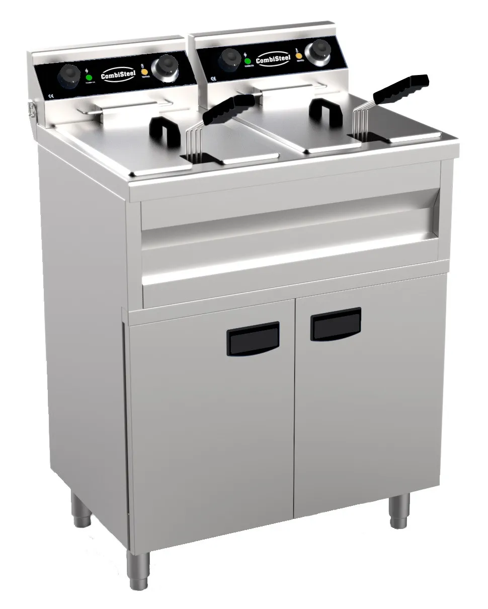 Fritteuse auf elektrischer Truhe - 2 x 9 L
