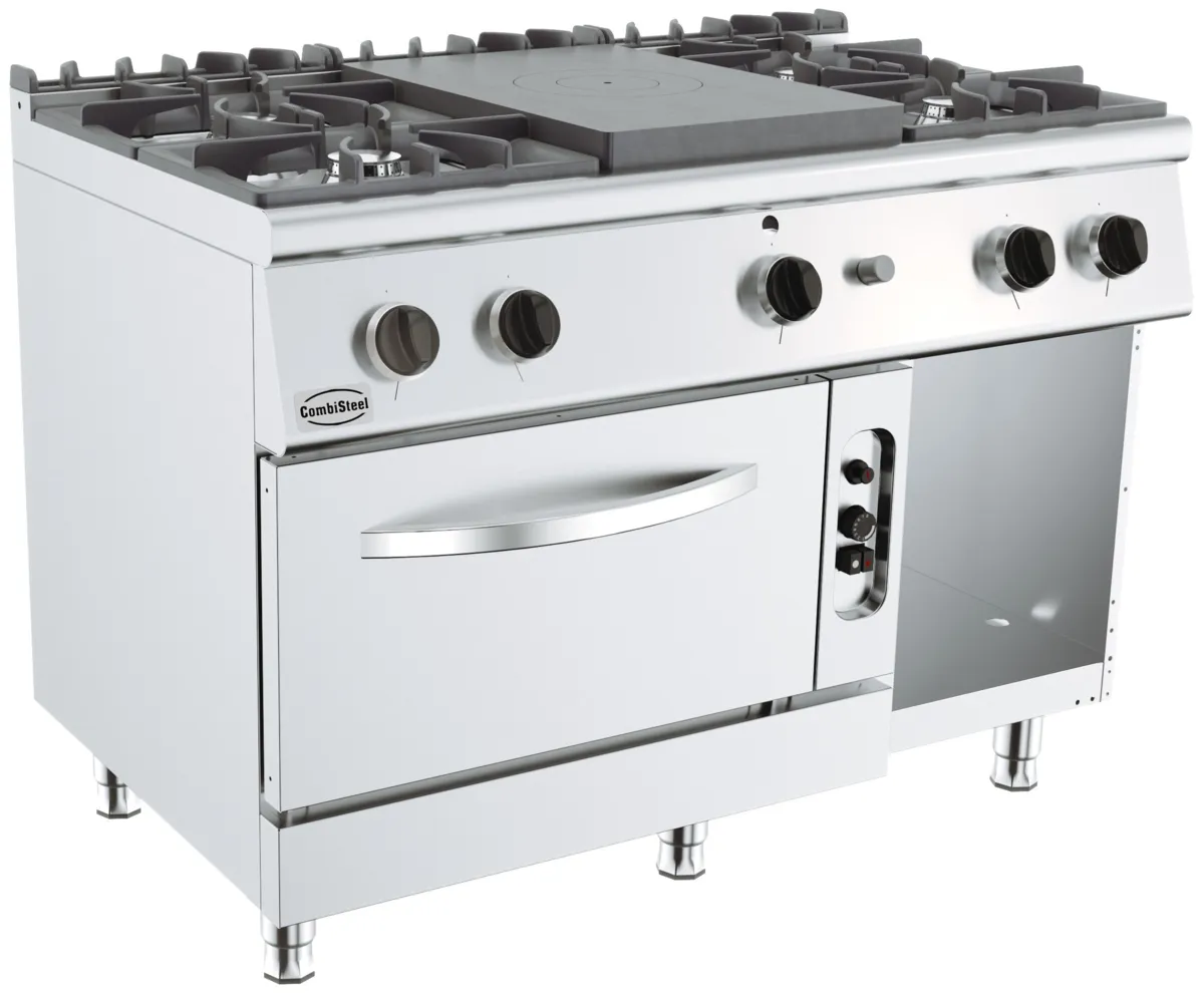Professioneller Herd 700 - 4 Brenner und Gasofen