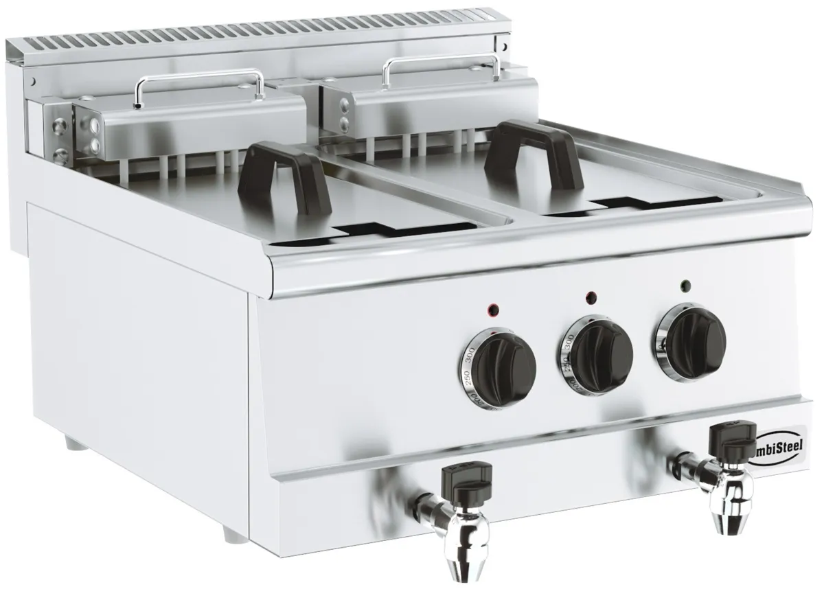 Elektrische Tischfritteuse - 600 - 2 x 10 L