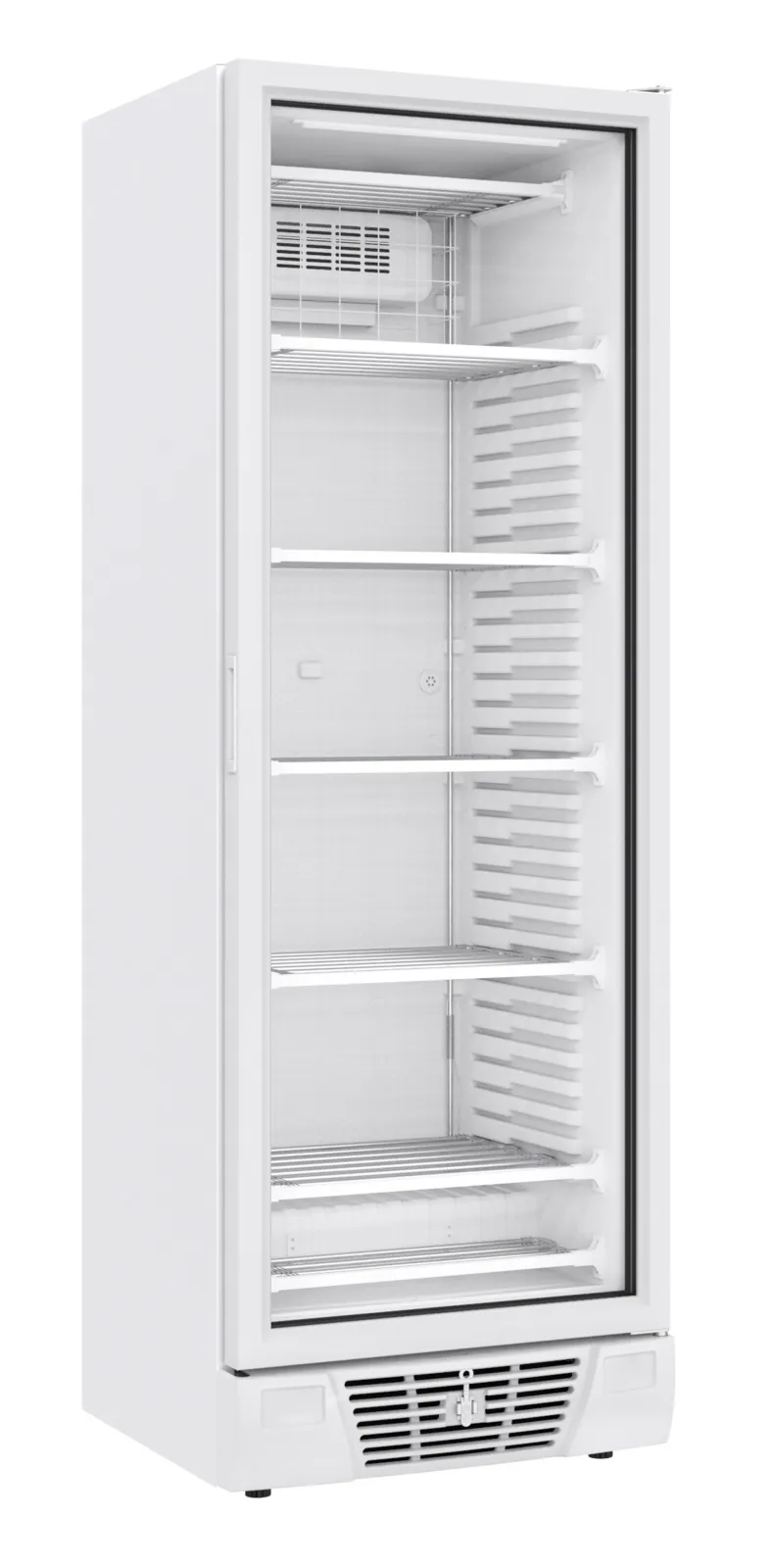 Weiße Negativ-Kühlvitrine - 1 Glastür - 382 L