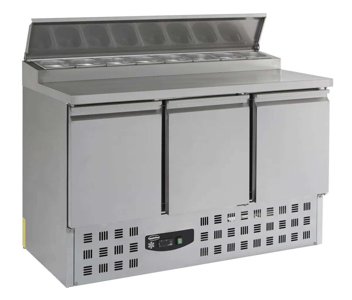 Kühltheke mit 3 Türen - 8 GN 1/6 Behälter - 392 L