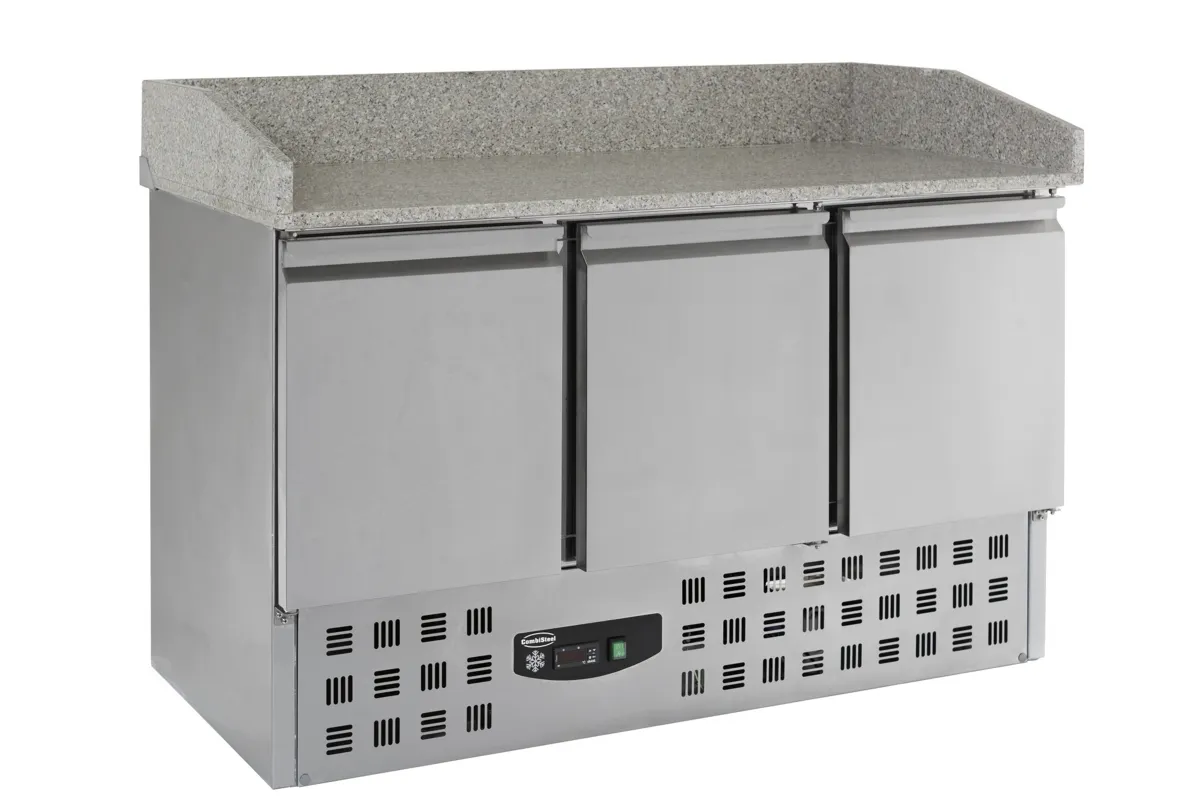 Gekühltes Pizzamöbel GN 1/1 - 3 Türen - 230 L
