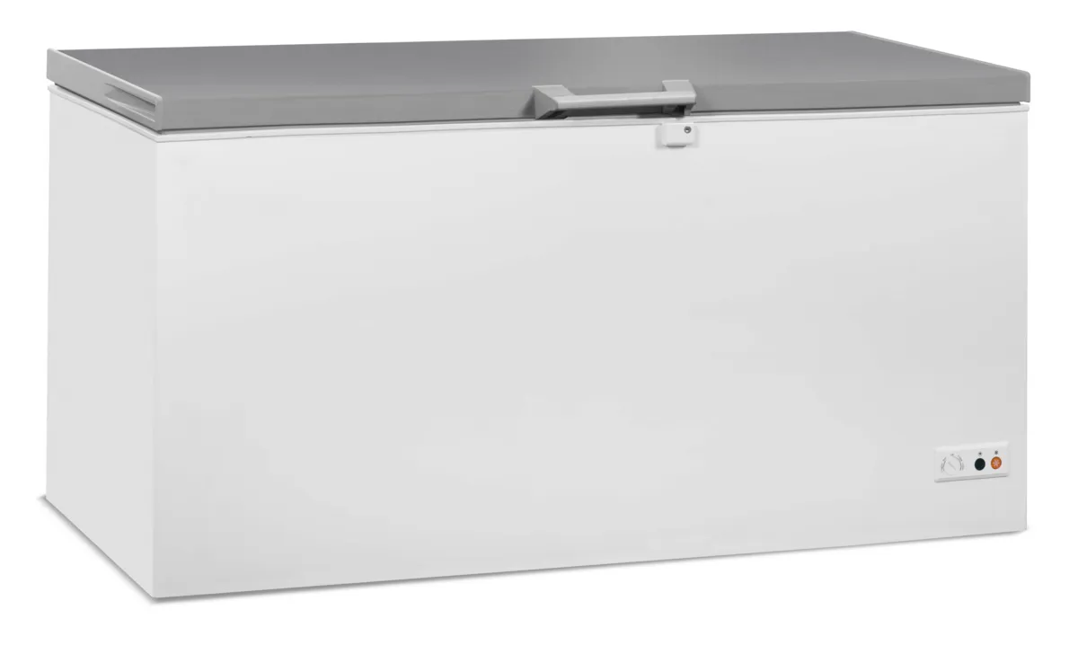Gefriertruhe mit Edelstahldeckel - 572 L