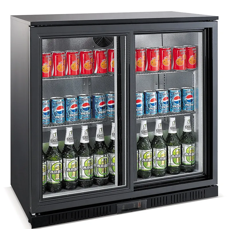 Rückkühlschrank mit 2 Schiebetüren - 198 L