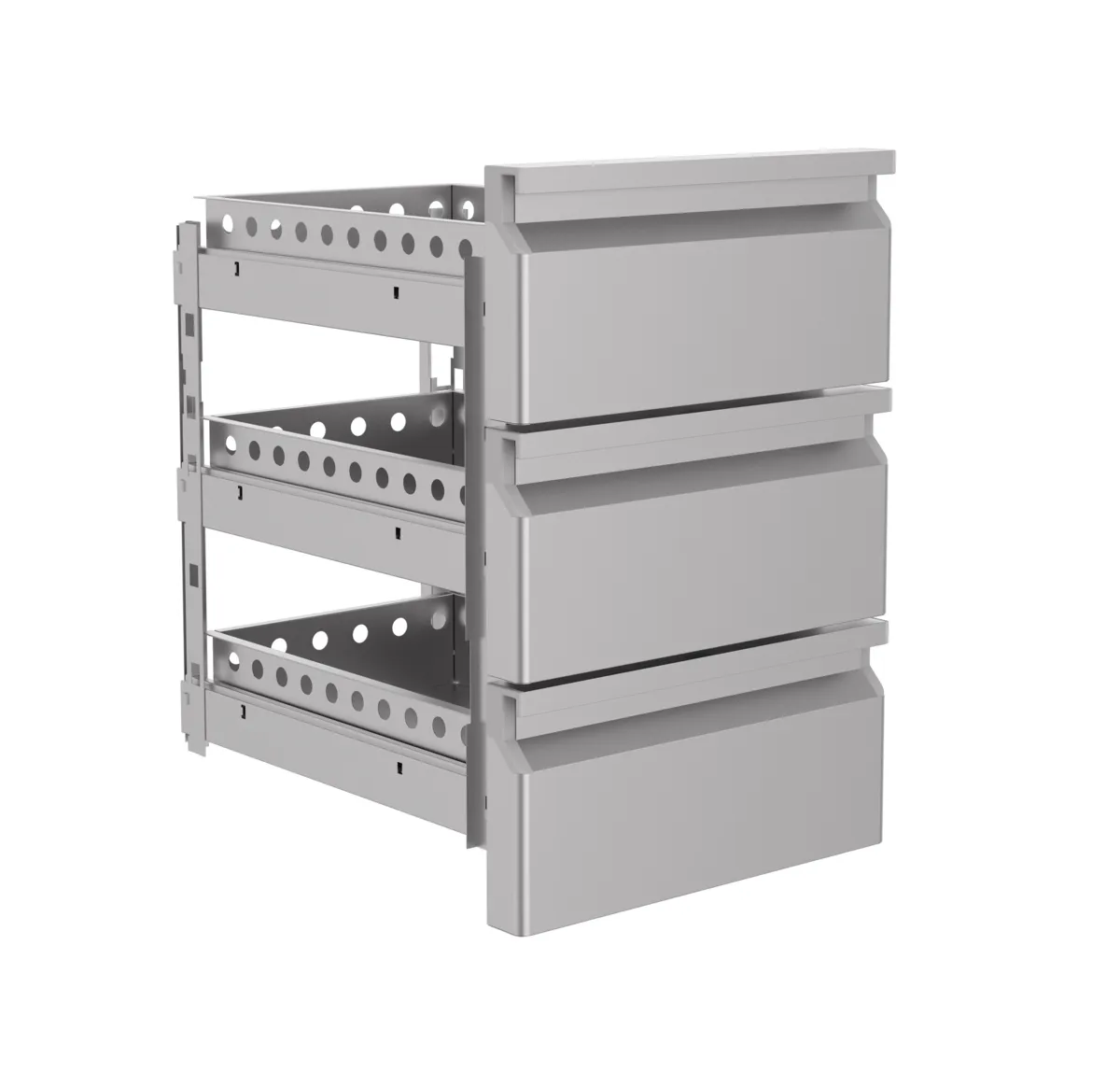 Block 3 Schubladen Monoblock für Kühltisch