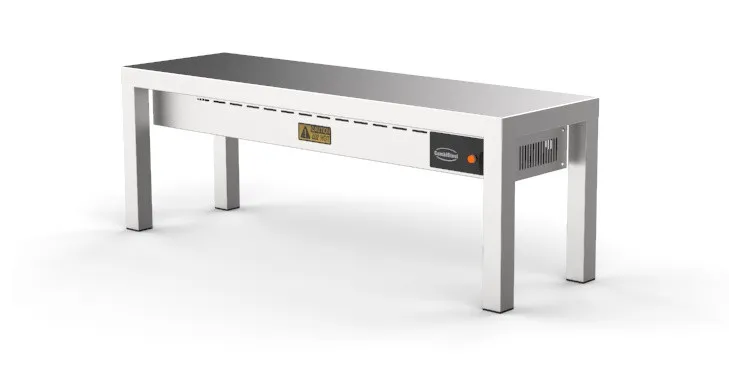 Keramik-Wärmetischregal - 1 Ebene - L 1000 x T 300 mm