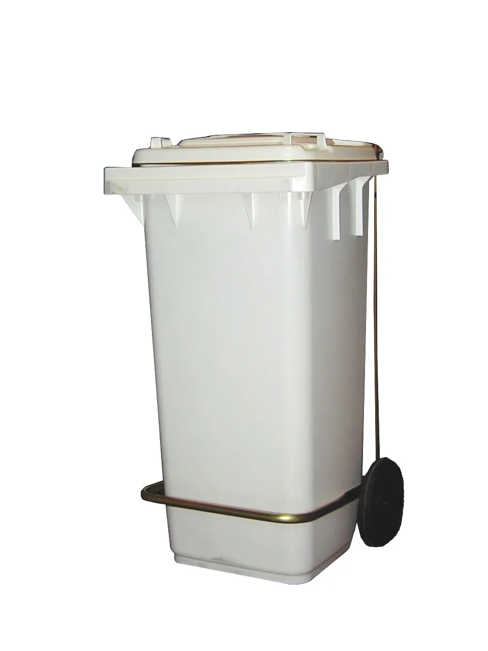 Weißer Tretmülleimer - 120 L