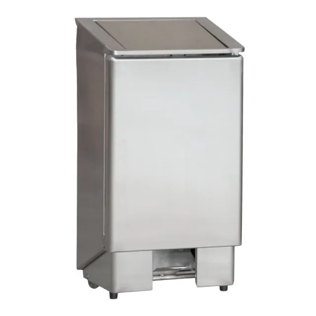 Pedal-Mülleimer aus Edelstahl - 90 L