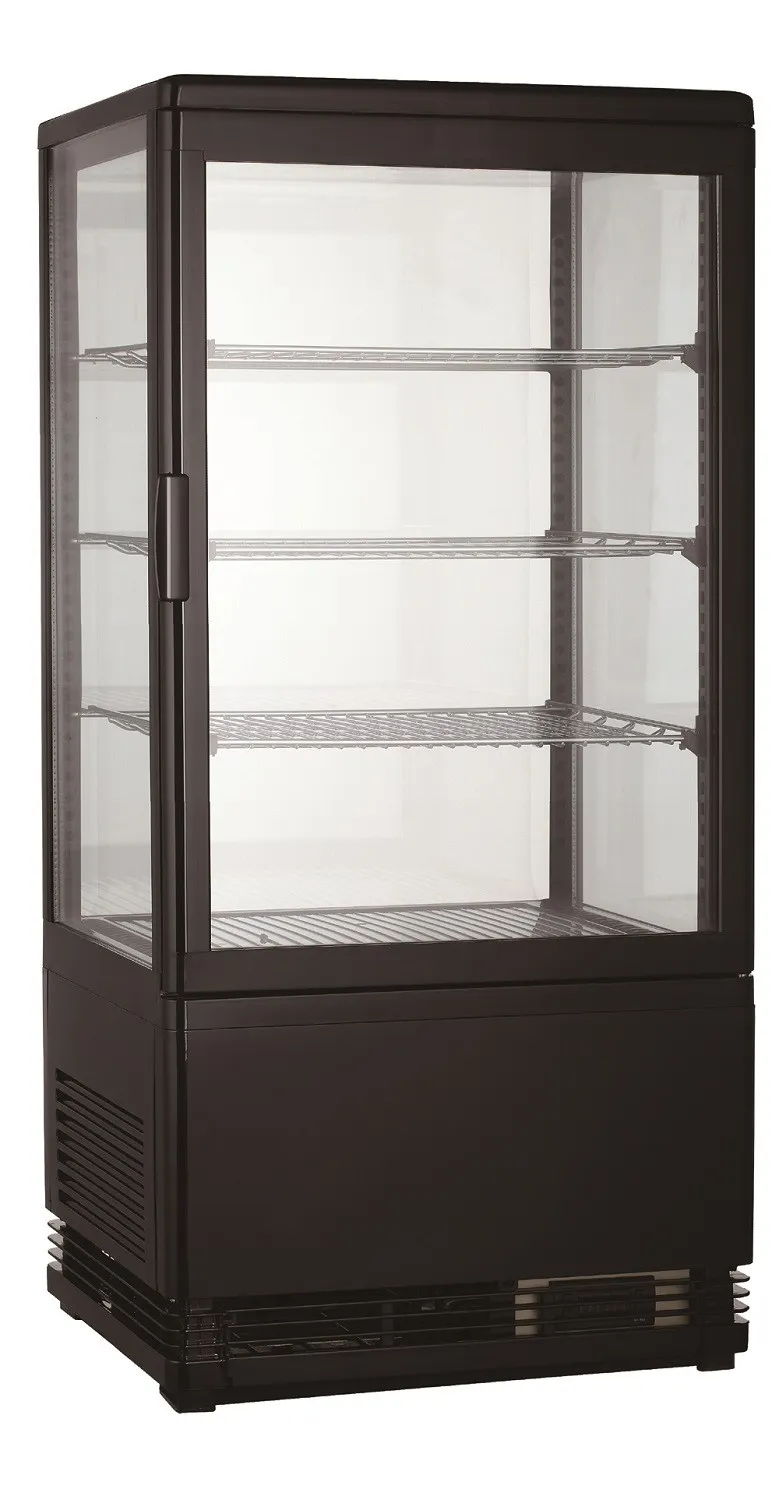 Schwarze Kühlvitrine - 78 L