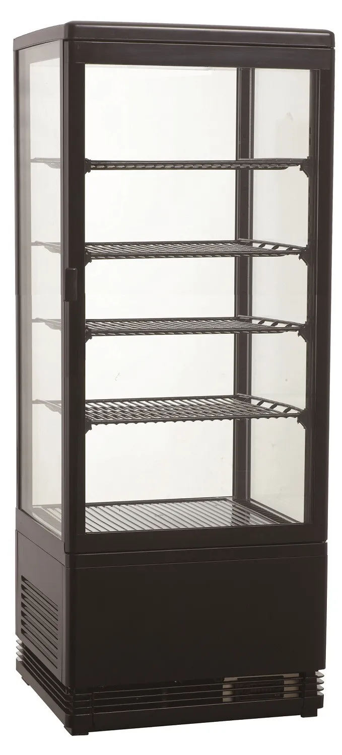 Schwarze Kühlvitrine - 98 L