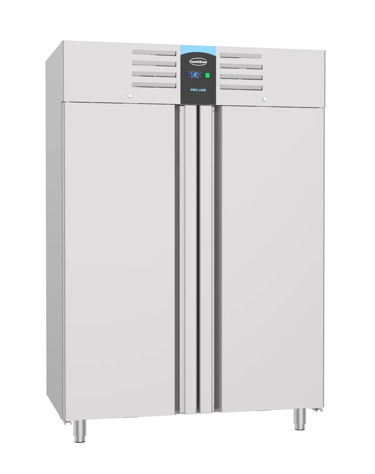 Negativer Edelstahlschrank - 2 Volltüren - 1400 L
