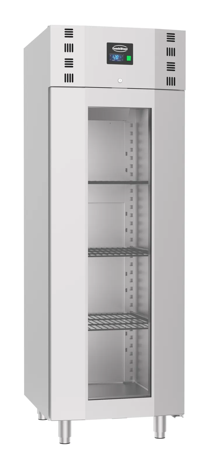 Negative Kühlschrank aus Edelstahl - Glastür - 700 L