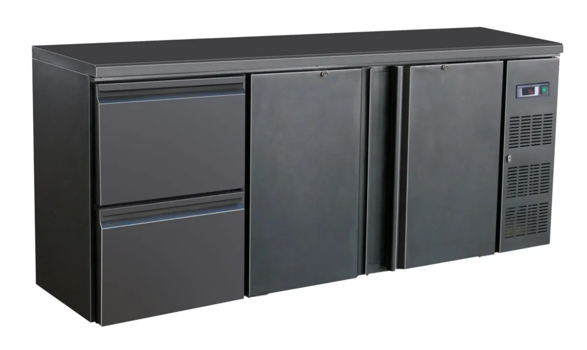 Rückkühlschrank mit 2 Türen und 2 Schubladen - 537 L