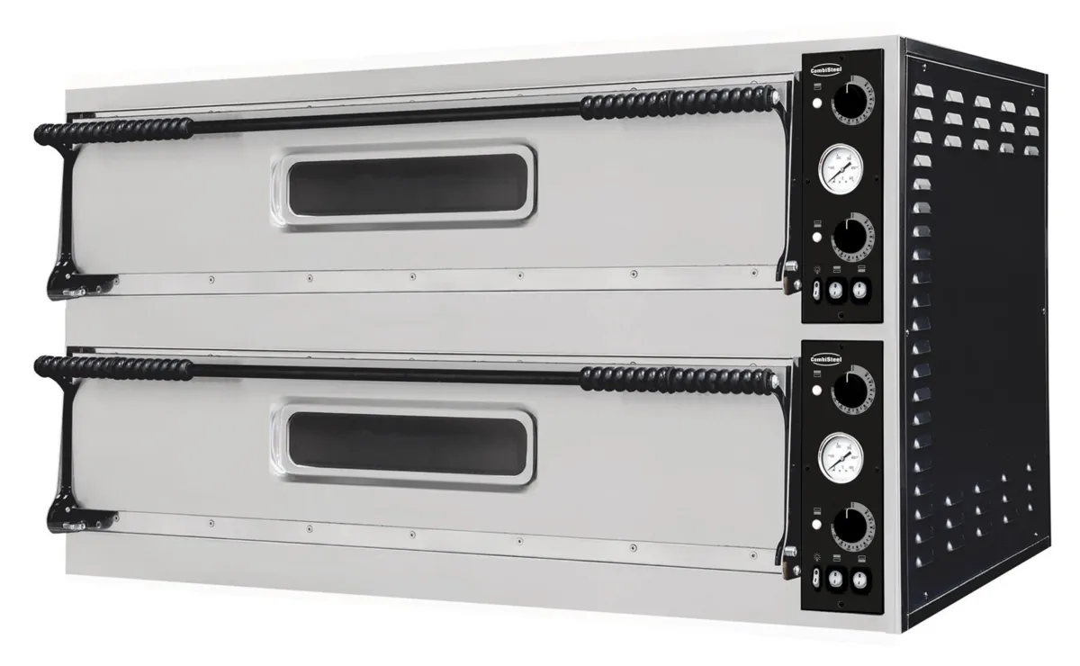 Pizzaofen mit 2 Kammern - 2 x 3 Pizzen - 400 V