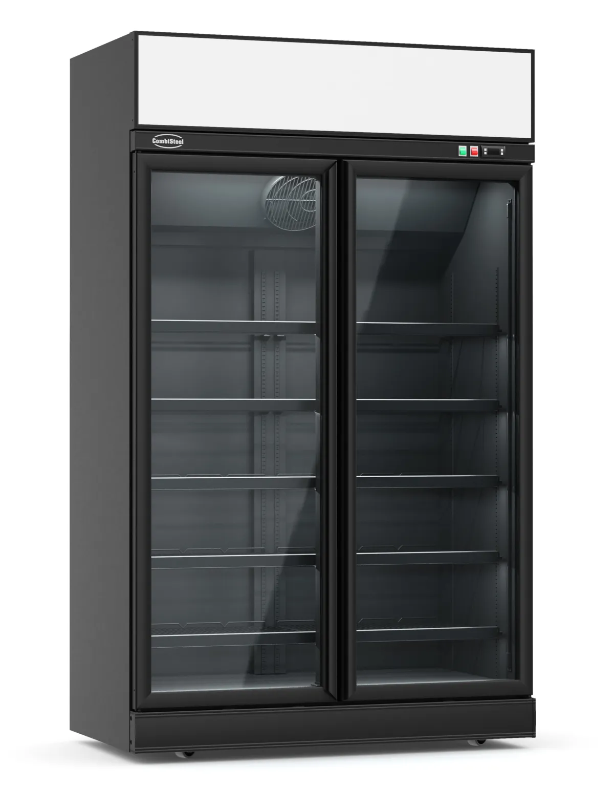Schwarz Gefrierschrank mit 2 Glastüren - 960 L