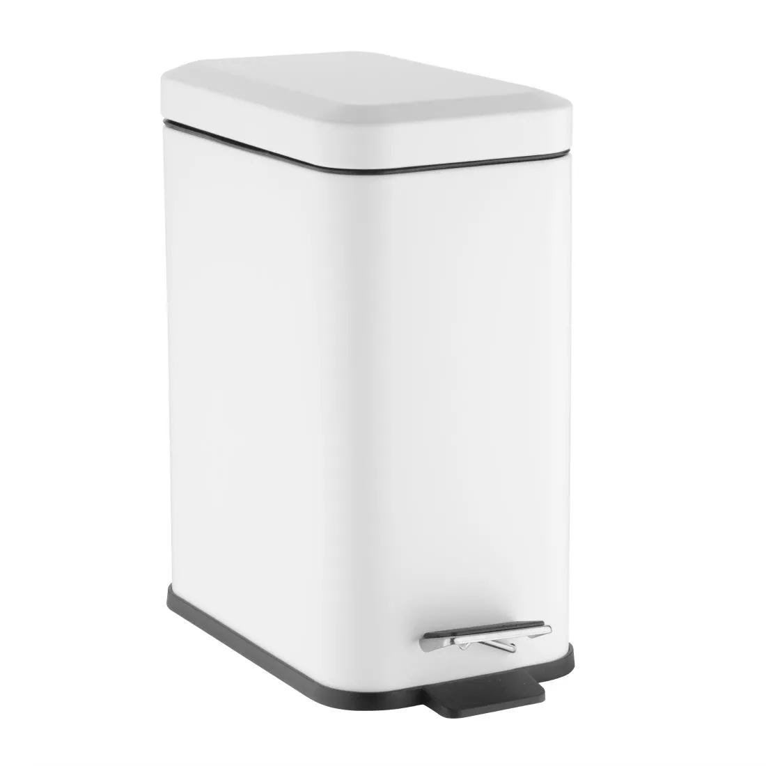 Schlanker weißer Badezimmer-Mülleimer - 5 L