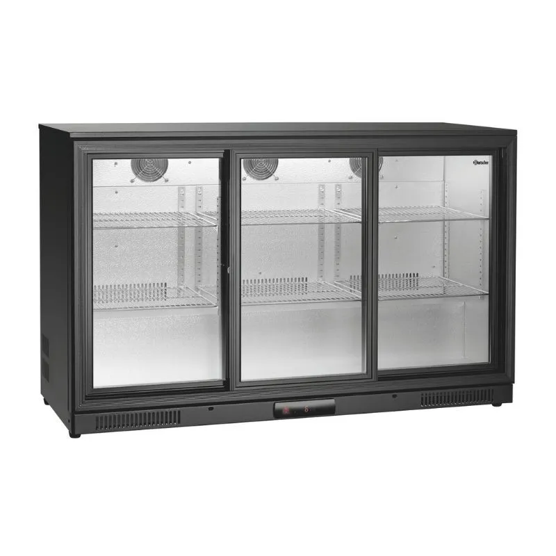 Rückseitiger Kühlschrank mit 3 Glastüren - 270 L