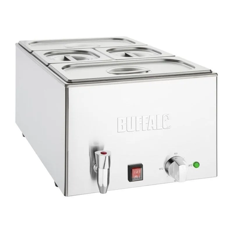 Bain-Marie mit Ablasshahn und GN-Behältern