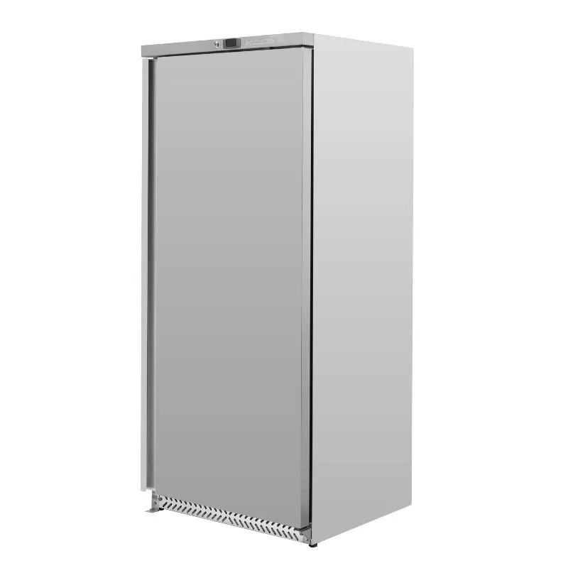 Positive Kühlschrank 590 L Edelstahl 0/+8 °C, Volltür, Statische Kühlung, 4 Ebenen, Gas R600a