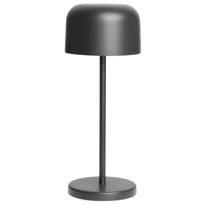 Tischlampe mit rundem Lampenschirm Lucca Schwarz - 200 mm