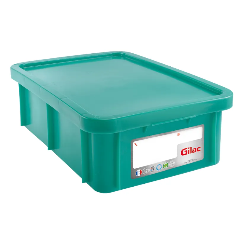 Rechteckiger Behälter 25 L mit Deckel HACCP - Grün