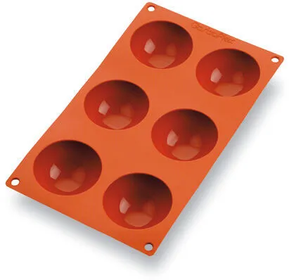 Silikon-Halbkugelform - 6 Vertiefungen - ⌀ 70 mm