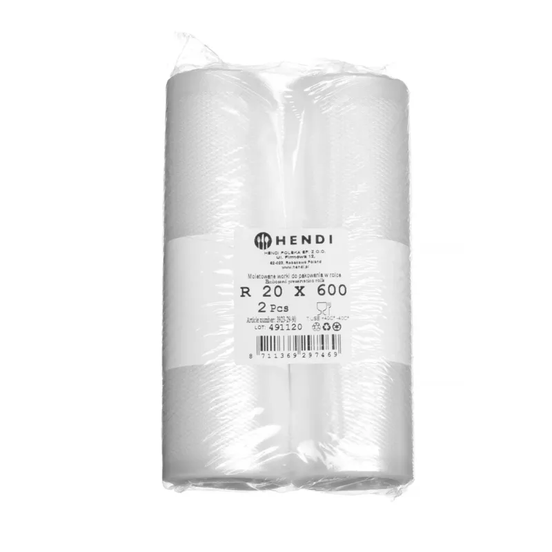 Vakuumrollen Geprägte Beutel - 6000 x 200 mm - Set von 2