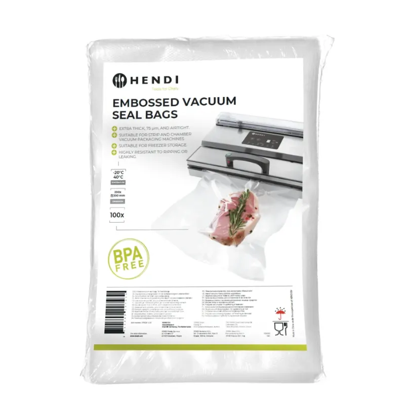 Geprägte Vakuumbeutel - 200 x 300 mm - Packung mit 100