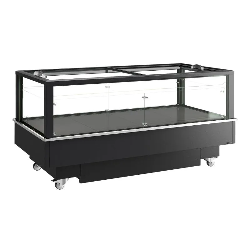 Kühlschrank Gefrierschrank Glastür Schwarz - 427 L
