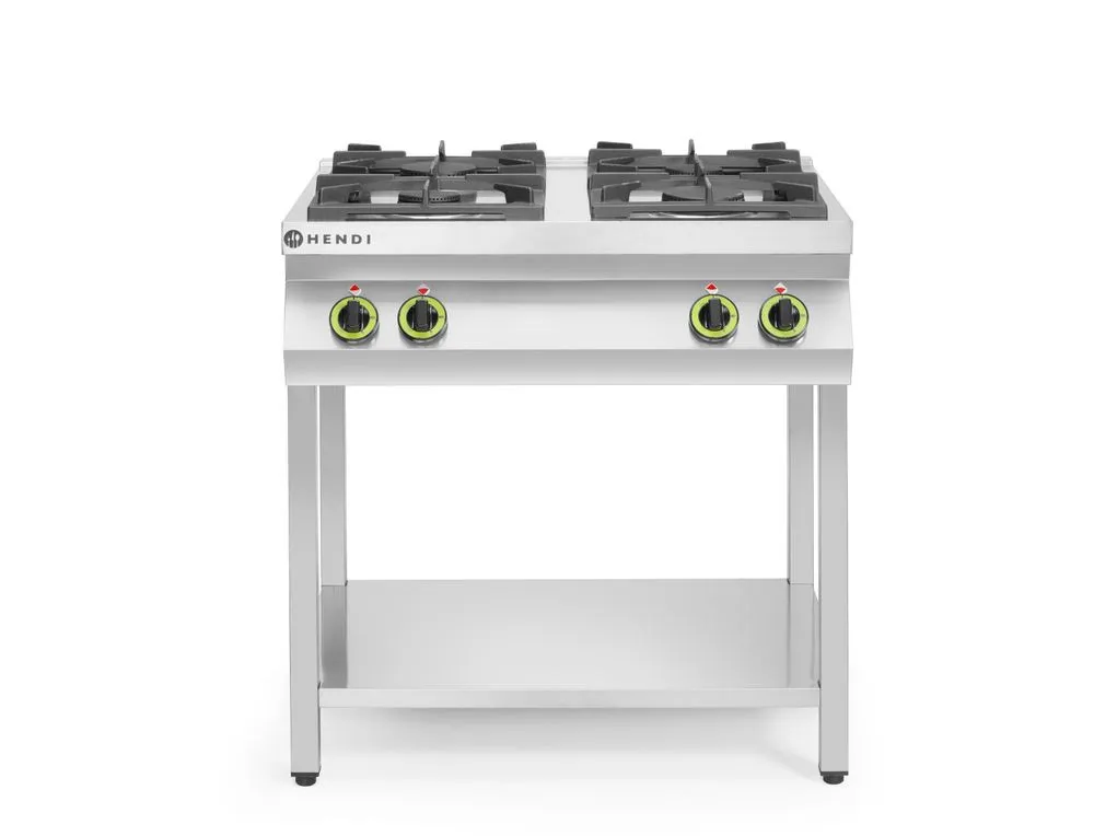 Gasherd - Offen mit Regal - 4 Brenner