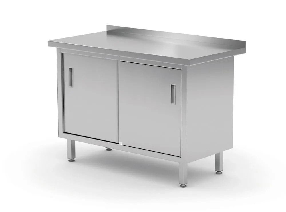 Wandtisch - Schrank mit Schiebetüren - L 1600 x T 600 mm