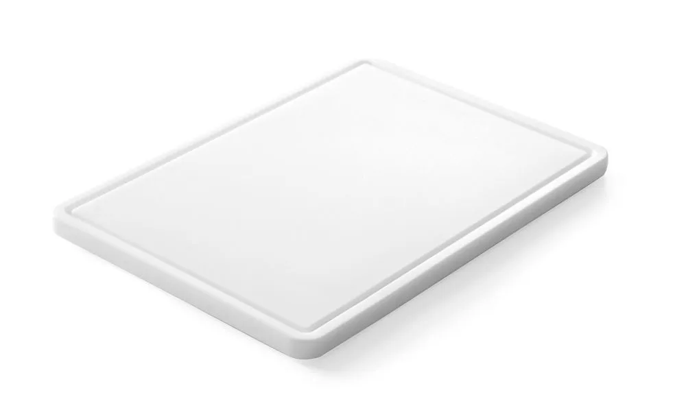 Schneidebrett mit Rille 355 x 250 mm - Weiß