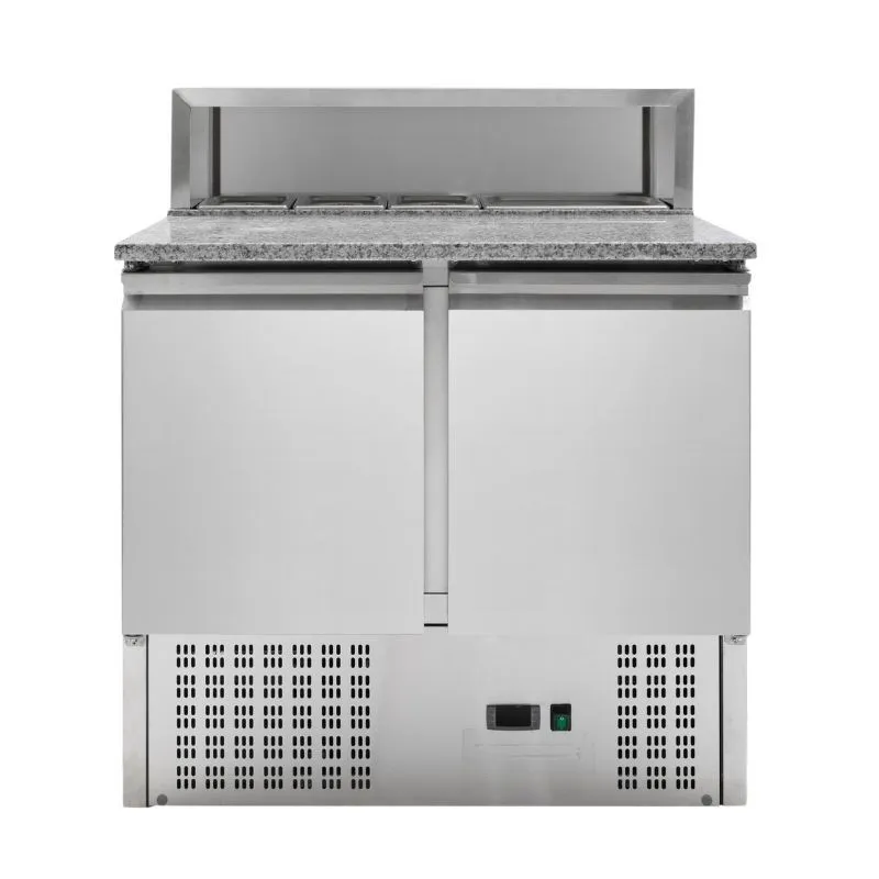 Gekühltes Pizzamöbel - 2 Türen - 5 GN 1/6 Behälter - Aufbereitet
