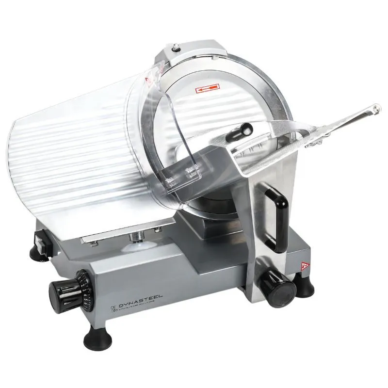 Professioneller Schinkenaufschneider 300 mm 250 W Halbautomatisch mit Schwerkraft, Aluminiumgehäuse - Generalüberholt