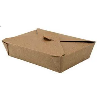 Mittagessenbox Großformat - Deckel mit 4 Klappen - Umweltfreundlich - Packung mit 50