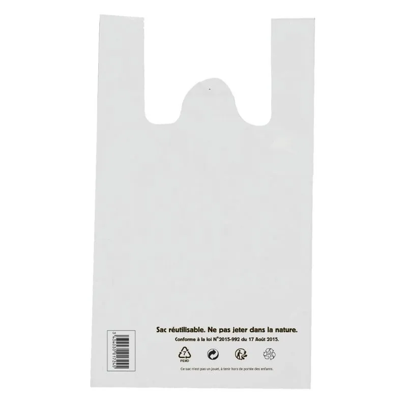Tragbarer wiederverwendbarer Rucksack Weiß - 21 L - Packung mit 100