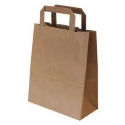 Tragetasche aus Kraftpapier - 26 x 14 x 33 - Packung mit 50