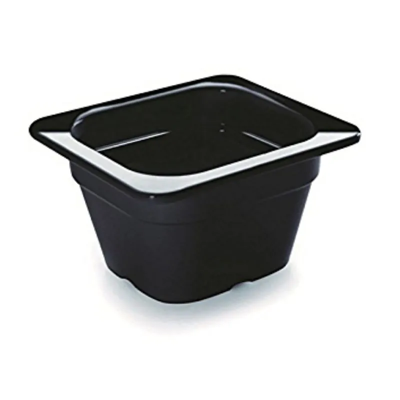 Bac Gastronorm GN 1/6 Schwarz Melamin - Tiefe 100 mm - 1,6 L