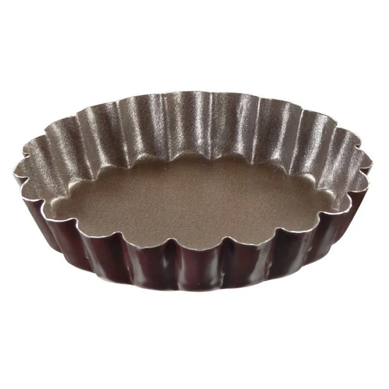 Runde geriffelte Tarteletteform - Ø 100 mm - Set von 6