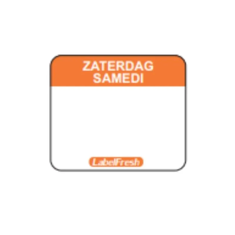 Etikett für die Rückverfolgbarkeit LabelFresh Easy - Samstag - 30 x 25 mm - Packung mit 1000